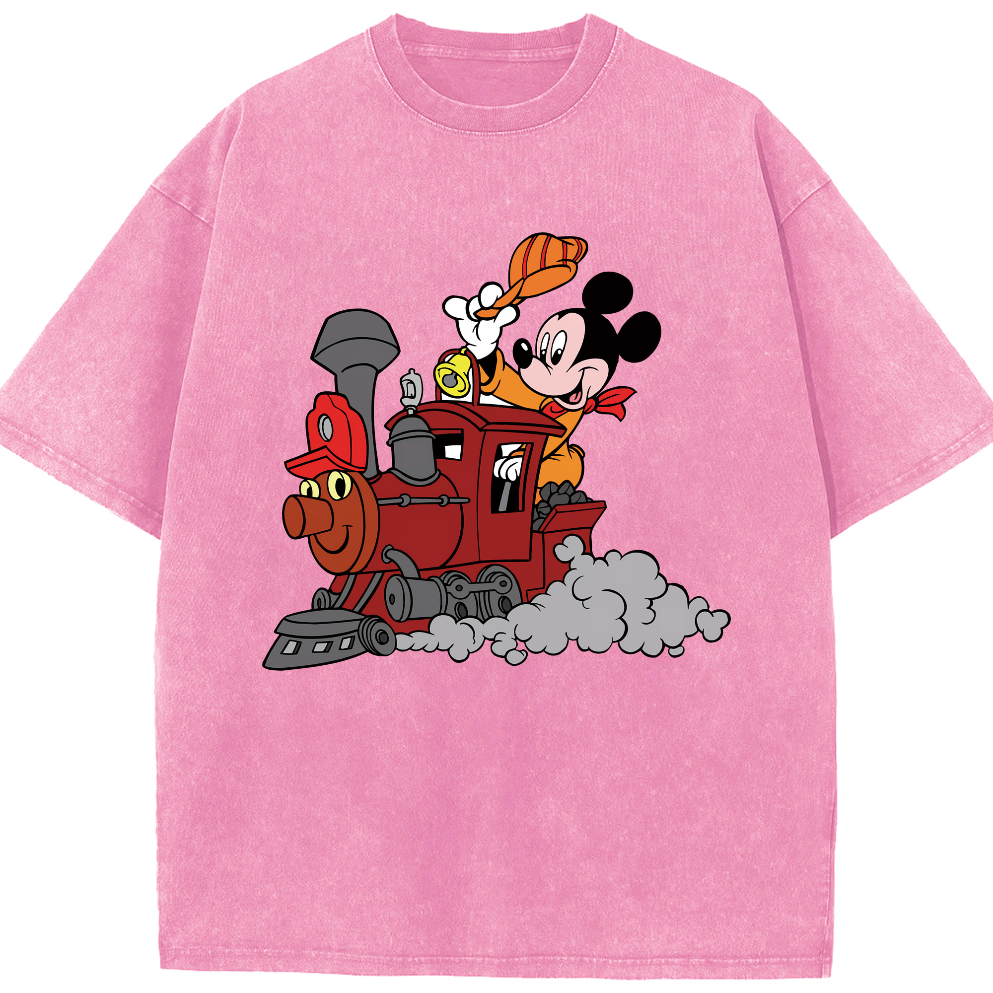 （画像用） ミッキーマウス Mickey Mouse 綿100% ヴィンテージ風 半袖Tシャツ（フロントプリント）